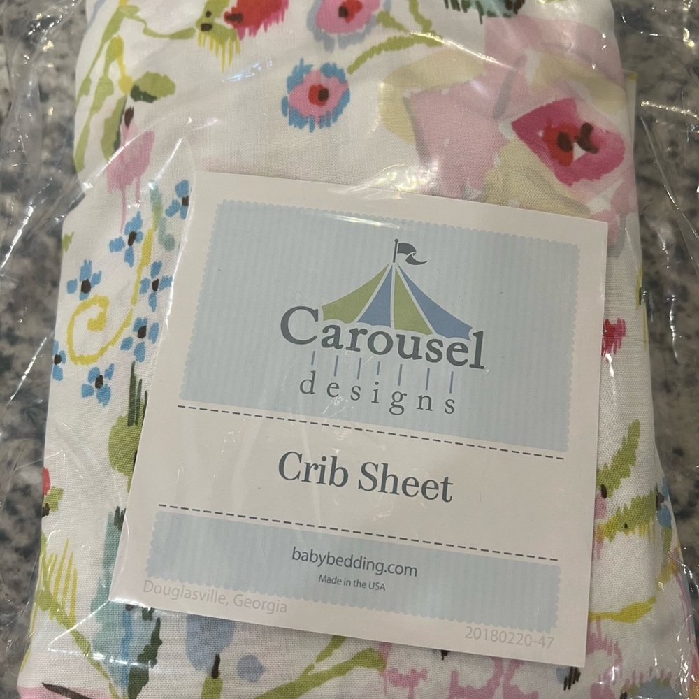 Carousel Bedding Crib Sheet